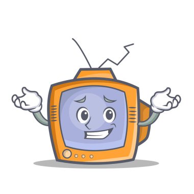 Sırıtan Tv karakter karikatür nesne