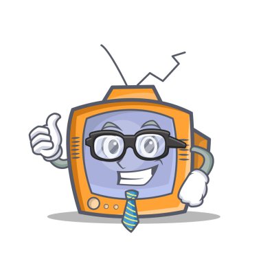 İşadamı Tv karakter karikatür nesne