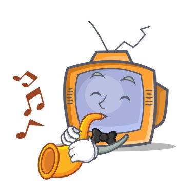 TV karakter karikatür nesne trompet