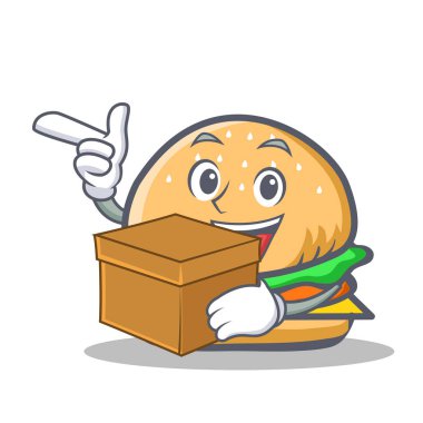 Burger karakter lokanta kutusu