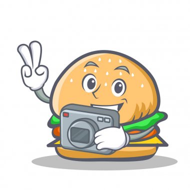 Fotoğraf burger karakter lokanta