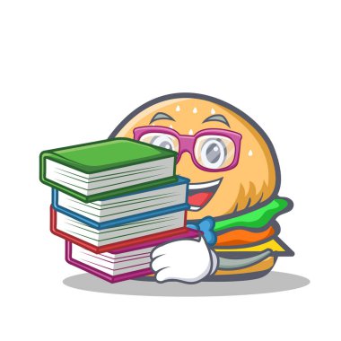 Öğrenci burger karakter lokanta kitap