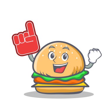 Köpük parmak burger karakter lokanta