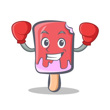 Boks dondurma karakter karikatür