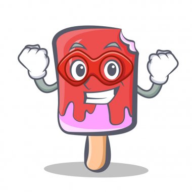 Süper kahraman dondurma karakter karikatür