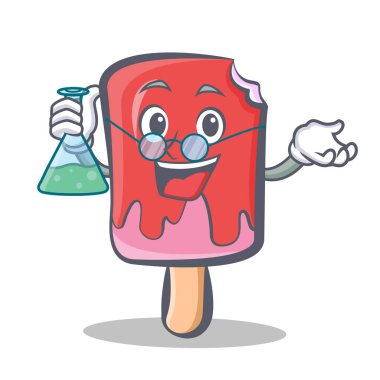 Profesör dondurma karakter karikatür