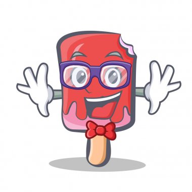 Geek dondurma karakter karikatür