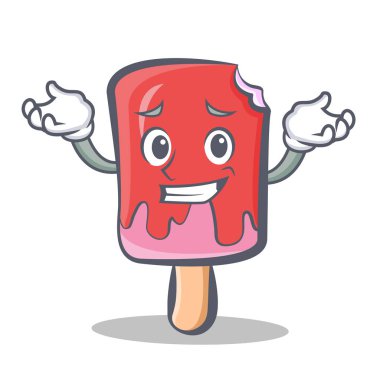 Sırıtan dondurma karakter karikatür