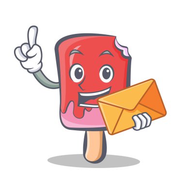 zarf ile dondurma karakter karikatür