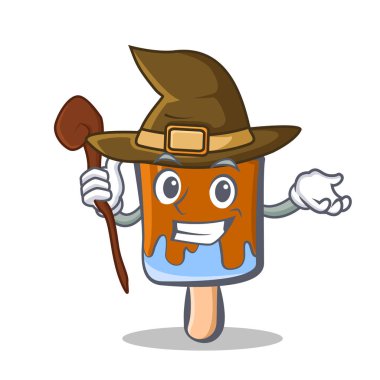 Cadı dondurma karakter karikatür