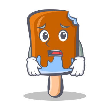 Korkarım dondurma karakter karikatür