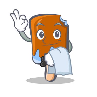 Garson dondurma karakter karikatür