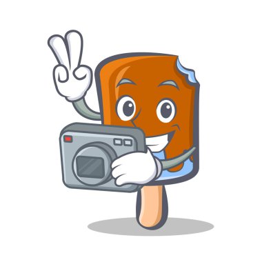 Fotoğraf dondurma karakter karikatür