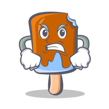 Kızgın dondurma karakter karikatür