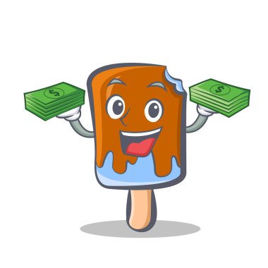 dondurma karakter karikatür para ile