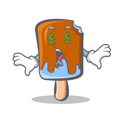 Para göz dondurma karakter karikatür