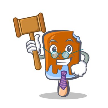 Yargıç dondurma karakter karikatür