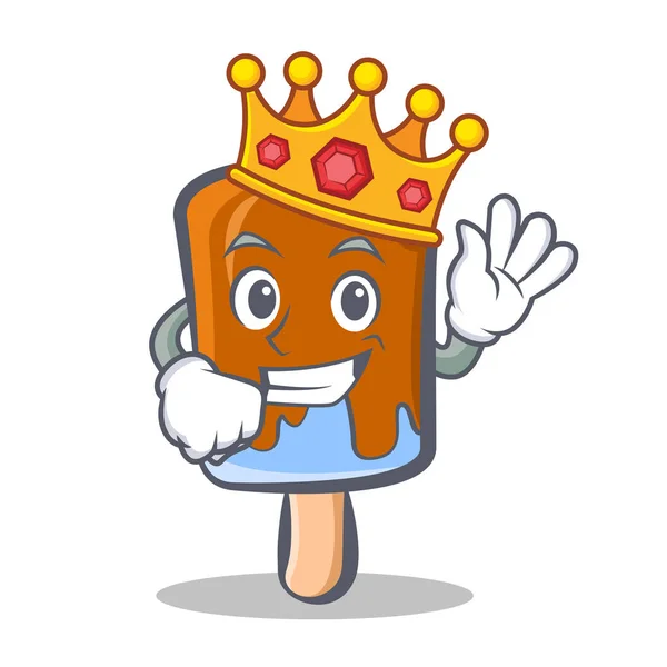 Král zmrzlina znakové karikatury — Stockový vektor