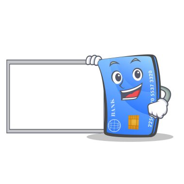 Yönetim Kurulu ile kredi kartı karakter karikatür