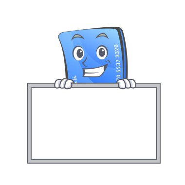 Yönetim Kurulu ile sırıtan kredi kartı karakter karikatür