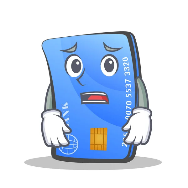 Bang creditcard karakter cartoon — Stockvector