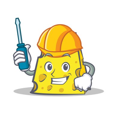 Otomotiv peynir karakter karikatür tarzı