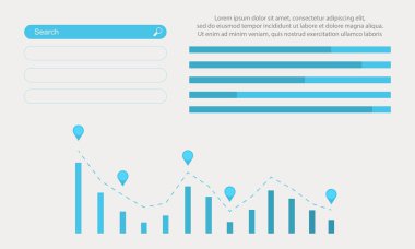 Grafik tasarım stili iş Infographic