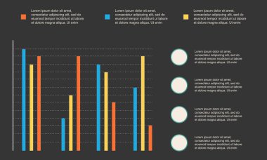 İş Infographic grafik renkli tasarım