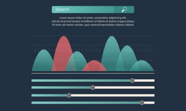 Koleksiyon hisse senedi iş Infographic stil tasarım