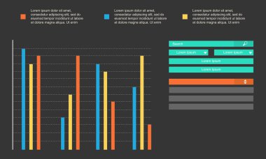 İş Infographic tasarım grafik koleksiyonu ile
