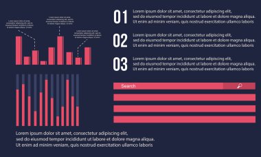 Arka plan stili grafik ve veri iş Infographic