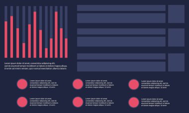Koleksiyon iş Infographic grafik stili ile