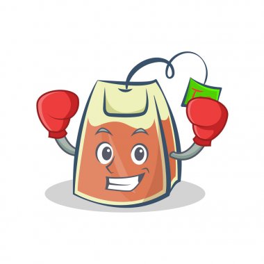 Boks çay poşeti karakter karikatür