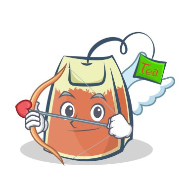 Aşk tanrısı çay poşeti karakter karikatür