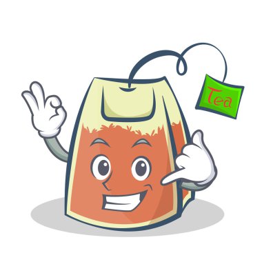 Çay poşeti karakter karikatür vektör sanat Aradığınız için Tamam