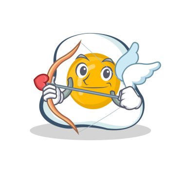 Aşk tanrısı kızarmış yumurta karakter karikatür