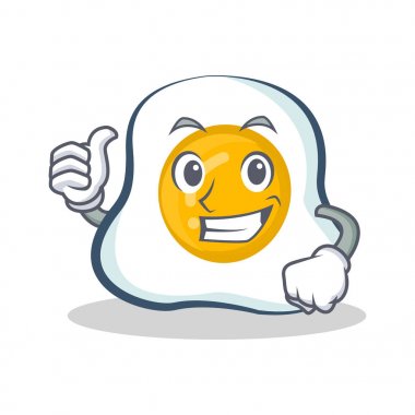 Gurur kızarmış yumurta karakter karikatür