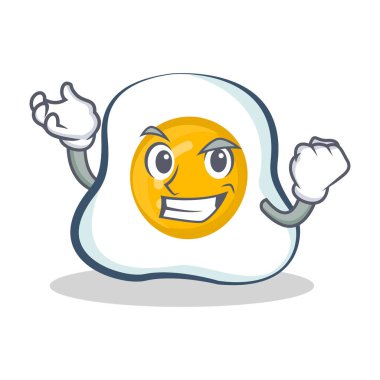 Başarılı kızarmış yumurta karakter karikatür