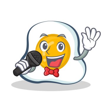 Karaoke kızarmış yumurta karakter karikatür