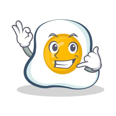 Bana iyi kızarmış yumurta karakter karikatür de