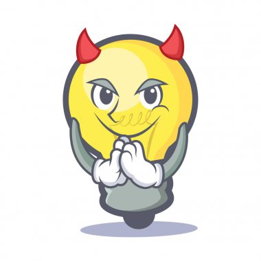 Şeytan ampul karakter karikatür