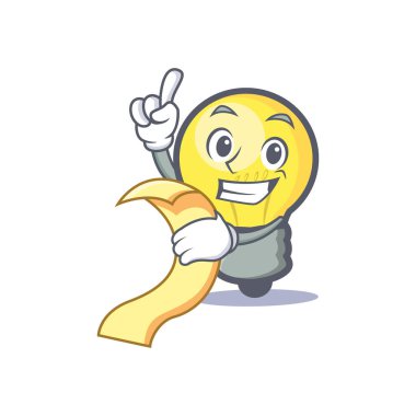 ampul karakter karikatür ile yemek listesi