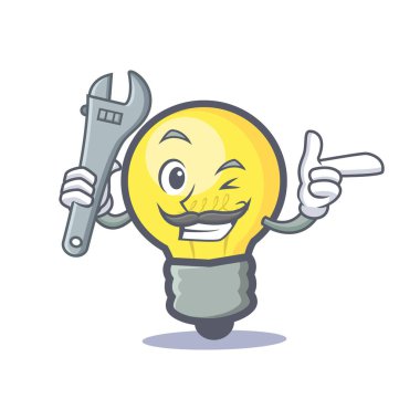 Mekanik ampul karakter karikatür