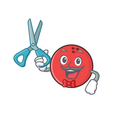 Kuaför bowling topu karakter karikatür