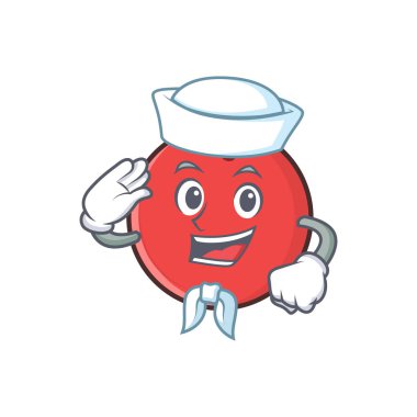 Denizci bowling topu karakter karikatür