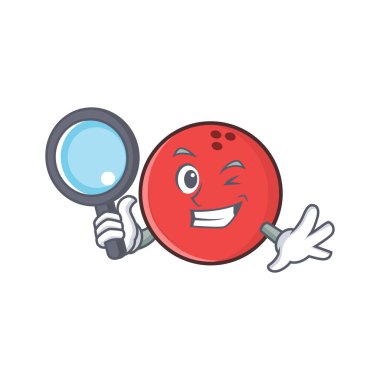 Dedektif bowling topu karakter karikatür