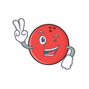 İki bowling topu karakter karikatür parmak