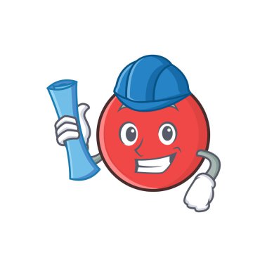 Mimar bowling topu karakter karikatür