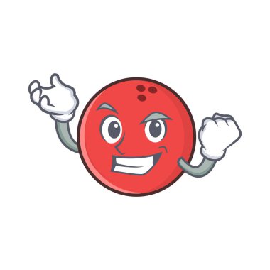 Başarılı bowling topu karakter karikatür
