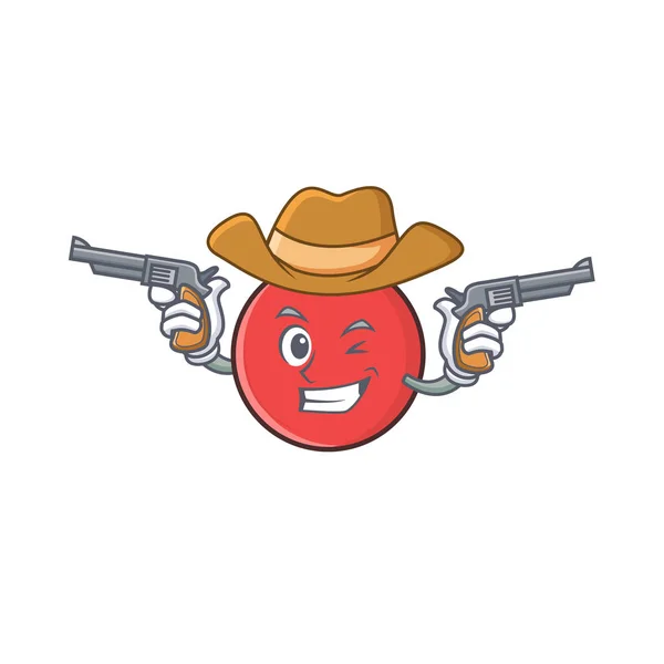 Cowboy bowling ball charakter kreskówka — Wektor stockowy